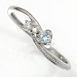 K14ホワイトゴールド ダイヤリング 指輪 9号 K14ホワイトゴールド  