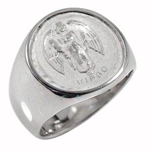 リング 星座リング おとめ座 (8/23〜9/22) ユニセックス シルバー925 指輪 印台リング レディース【送料無料】の通販は