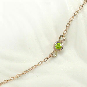 ブレスレット ブレスレット ペリドット ｋ18ホワイトゴールド 一粒 レディース【送料無料】の通販は