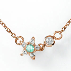 ブレスレット ブレスレット エメラルド 18金 星 カラーストーン 誕生石 流れ星 レディース【送料無料】の通販は