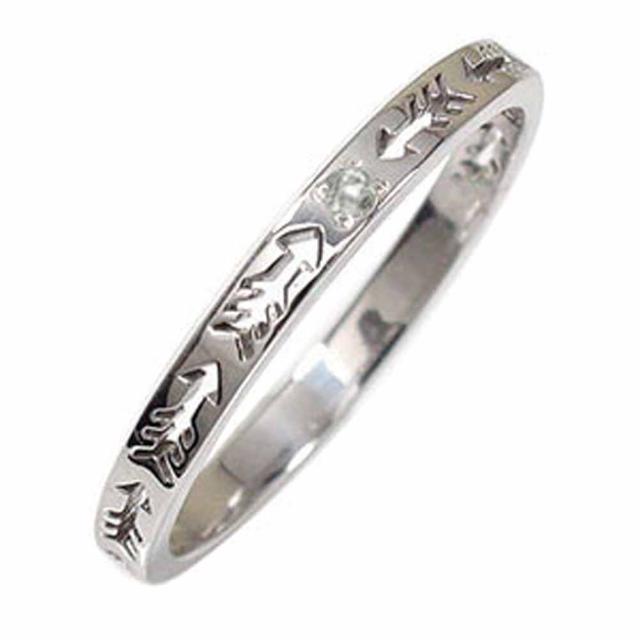 指輪 ダイヤモンド リング プラチナ インディアンジュエリー  ピンキー メンズリング 指輪 誕生石【送料無料】の通販は