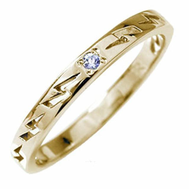 リング インディアンジュエリー  10金 ピンキーリング 誕生石 雷 稲妻 サンダー エタニティ 指輪 タンザナイト レディース【送料無料】の通販は 32,800円