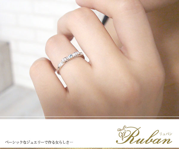 指輪 トリロジーリング 10金 誕生石 ピンキー 指輪 リボン レディース【送料無料】の通販は