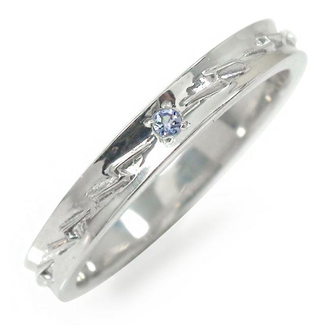 リング タンザナイト リング プラチナ 誕生石 稲妻 サンダ— エタニティ 指輪 インディアンジュエリー ネイティブアメリカン ピンキー の通販は