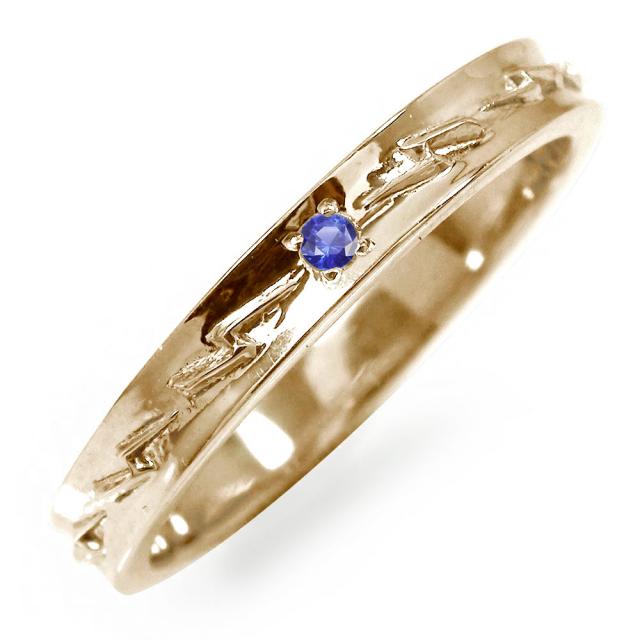 指輪 インディアンジュエリー ネイティブアメリカン ピンキーリング 稲妻 サンダ— エタニティ 指輪 10金 サファイア 誕生石 レディースの通販は 29,054円