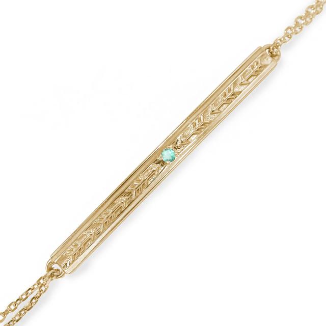 ブレスレット 誕生石 ブレスレット エメラルドカラーストーン 10金 アロー インディアンジュエリー 矢 弓矢 レディース【送料無料】の通販は