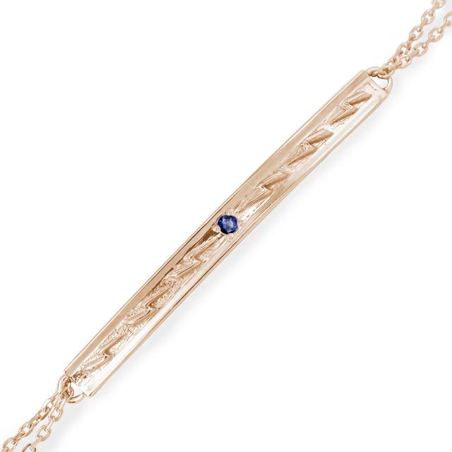 ブレスレット 誕生石 ブレスレット サファイア 10金 サンダ— インディアンジュエリー 稲妻 雷 カラーストーン レディース【送料無料】の通販は