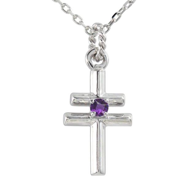 ペンダント トップ プラチナ アメジスト ネックレス インディアン クロス ネイティブ ダブル ペンダント チャーム レディースの通販は