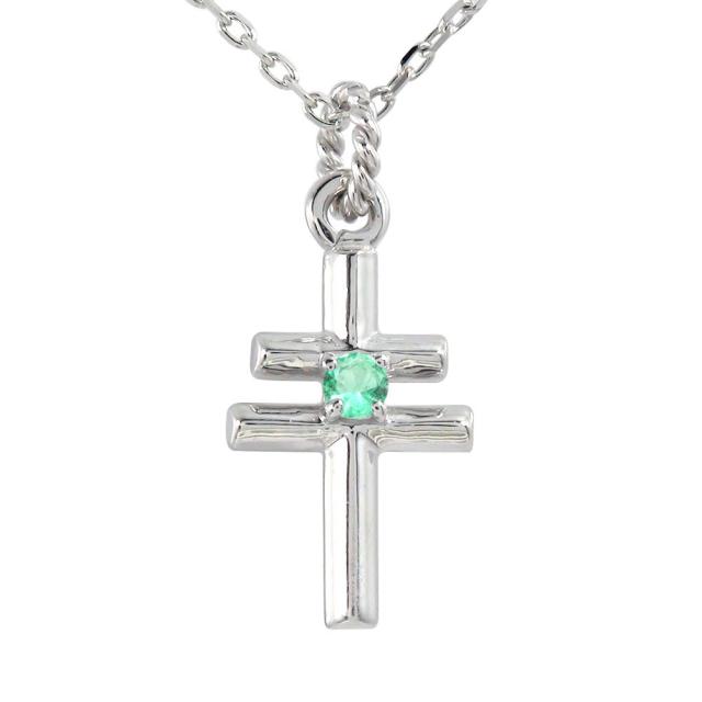 ペンダント トップ プラチナ エメラルド ネックレス ペンダント インディアン クロス ネイティブ ダブル チャーム レディースの通販は