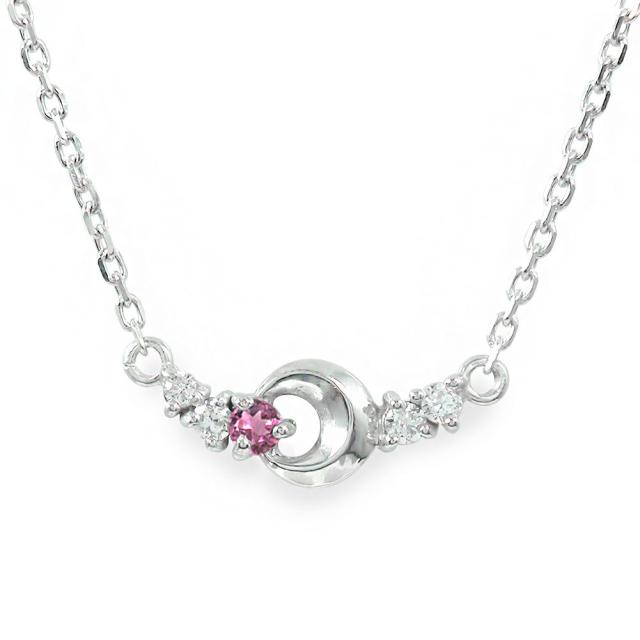 ブレスレット プラチナ ピンクトルマリン ブレスレット 月 流星 カラーストーン 誕生石 レディース【送料無料】の通販は