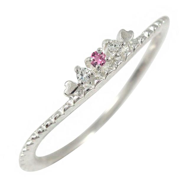 リング プラチナ ピンクトルマリン リング 指輪 ミル ハート レディース【送料無料】の通販は 26,128円