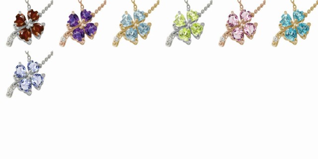 ネックレス ネックレス ピンクトルマリン 18金 18k クローバー 希望