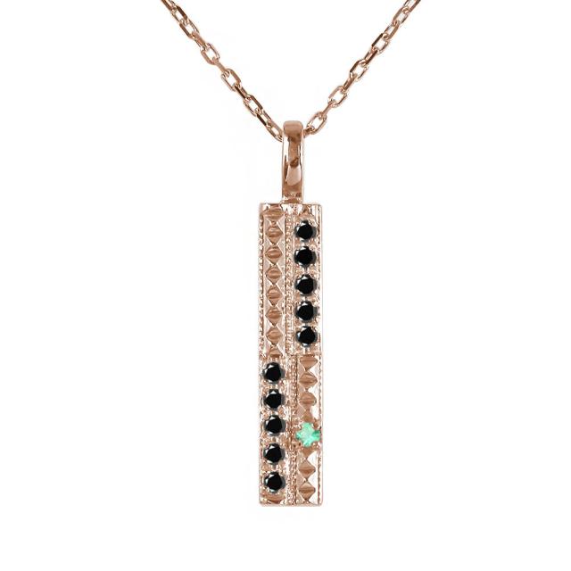 ペンダント エメラルド 18金 k18 18k レディース カラーストーン ダブル ライン ネックレス ペンダント ジュエリー チャームの通販は