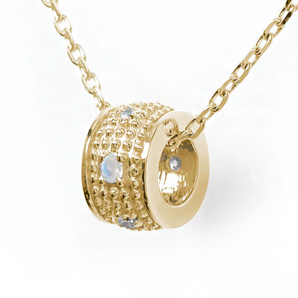 ペンダント トップ ミルグレイン 誕生石 ネックレス ブルームーンストーン 千の粒 バレル ダイヤモンド 10金 プチペンダント チャーム の通販は 18,834円