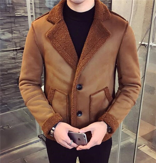 ブルゾン 裏起毛 メンズ ムートンコート 暖かい チェスターコート 無地 柔らかい 中綿毛皮ジャケット 長袖 ライダース の通販はau Wowma Jmmj