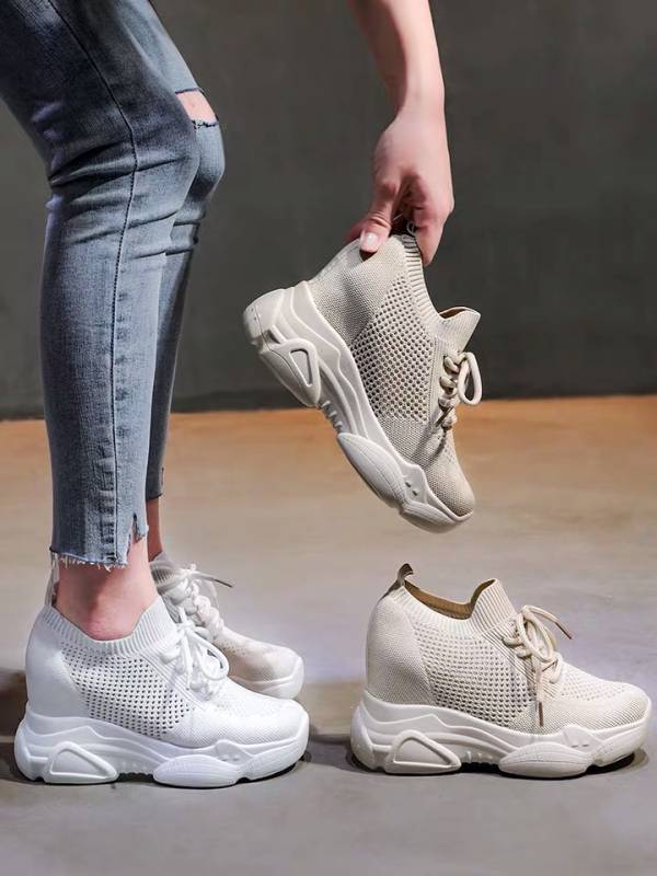 春夏新作レディーススニーカー 厚底スニーカー ヒールスニーカー インヒール9cmスニーカーx962の通販はau Wowma Enjoylife Store