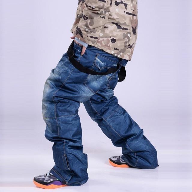 デニム風パンツ スノボーウェア スキーウェア 防風 防水 厚手 領収発行可 の通販はau Pay マーケット プレイワン Au Pay マーケット店
