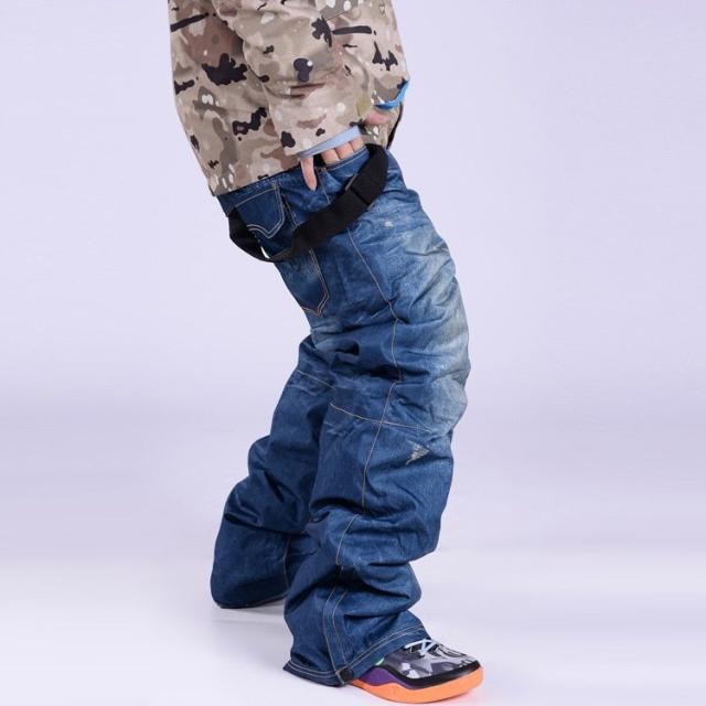 デニム風パンツ スノボーウェア スキーウェア 防風 防水 厚手 領収発行可 の通販はau Pay マーケット プレイワン Au Pay マーケット店