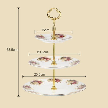高級ケーキスタンド アフタヌーンティー用プレート 3段セット ゴージャス サンドイッチ スコーンフルーツ トレー 皿の通販はau Pay マーケット プレイワン Au Pay マーケット店