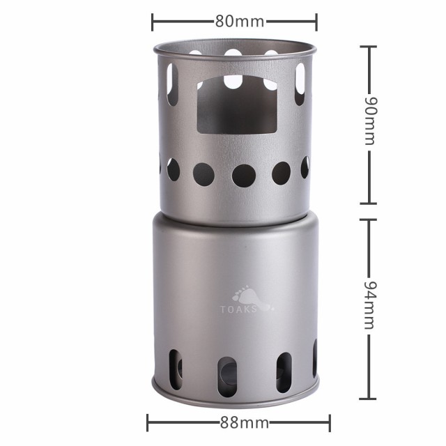 Toaks 屋外キャンプハイキングバックパッキング超軽量チタン薪ストーブ燃焼ストーブ 小 屋外チタン Ti 調理システムの通販はau Pay マーケット プレイワン Au Pay マーケット店