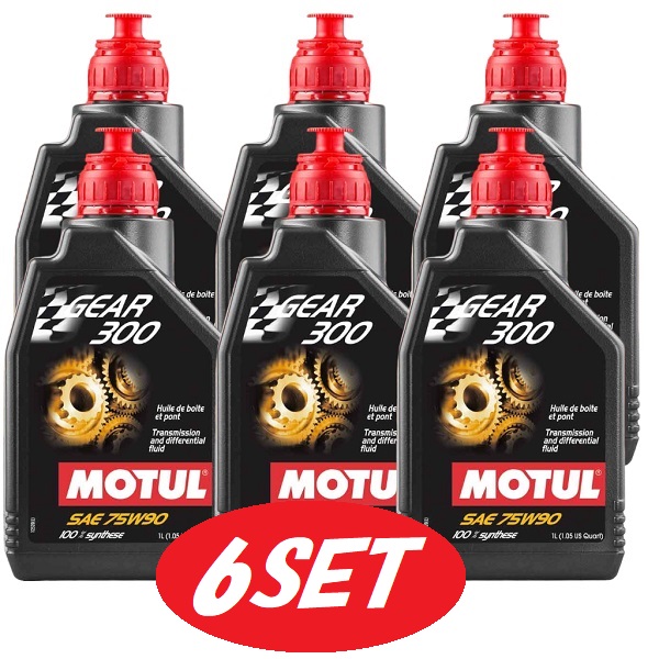 【お得な6本セット】105777 MOTUL (モチュール) GEAR ギア 300 100%化学合成 ハイポイドギアオイル 75W90 1L 25,404円