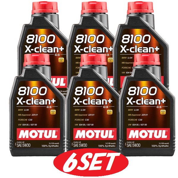 【お得な6本セット】110573 MOTUL （モチュール） 8100 X-clean＋ 5W30 1L 100％化学合成 ガソリン/ディーゼル エンジンオイル [正規品] 10,745円