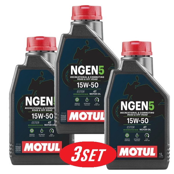 【お得な3本仕かける】114056 MOTUL (モチュール) NGEN 5 4T 15W50 1L 自動二輪車用 構成成分組みあわせる油 再斎戒もく浴油 エステル組み合わせる 周囲の状況厄介なもの切り詰め CO2切り詰め 発動機油絵の具