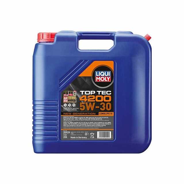 20929 LIQUIMOLY（リキモリ） トップテック4200 C3 SP 5W30 20L エンジンオイル TOPTEC4200 ガソリン・ディーゼル兼用