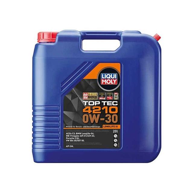 21606 LIQUIMOLY（リキモリ） トップテック4210 C3 0W30 20L エンジンオイル TOPTEC4210 ガソリン・ディーゼル兼用