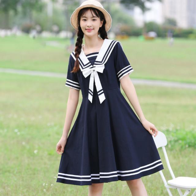 ワンピース コスプレ ロリータ 長袖ワンピース セーラー服 高校生 ロングワンピ学生服 半袖 女子制服 Jk制服 コスプレ 高校生の通販はau Pay マーケット 東辰商店