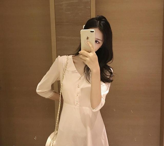 2色入 ママ 韓国風 ワンピース 入学式 5分袖 ワンピ 服 通勤 Ol オフィス 春 夏 成人式 Aライン ショート オフィス カジュアル 30代 40の通販はau Pay マーケット うらみ販売