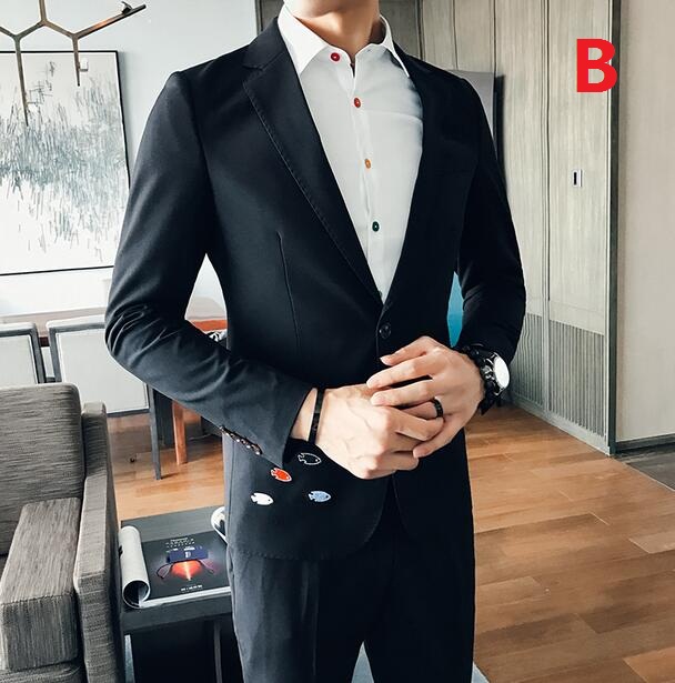 オシャレ メンズ 2点スーツ ビジネススーツ スリムスーツ 結婚式 細身 紳士 結婚式 二次会 婚活 2色の通販はau Pay マーケット うらみ販売