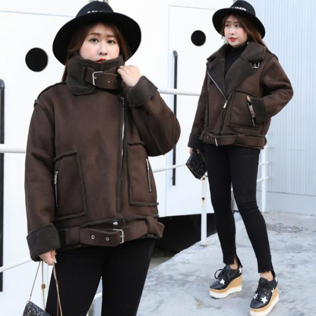 ライダースジャケット レディース 冬 ショート丈 スエードジャケット フリースジャケット アウター トップス オーバーサイズ Xl 4xlの通販はau Pay マーケット うらみ販売