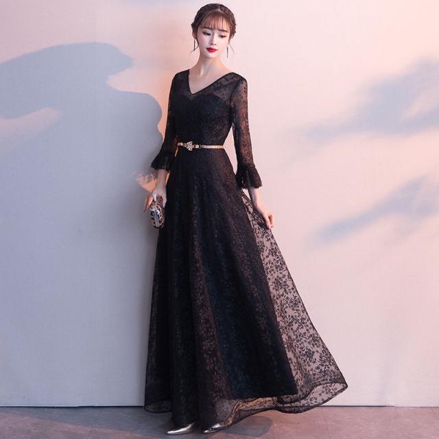 パーティードレス レース シースルー 二次会 Aライン Vネック 着痩せ ロングドレス 結婚式 ワンピース 披露宴 ドレス 食事会 発表会 の通販はau Pay マーケット うらみ販売
