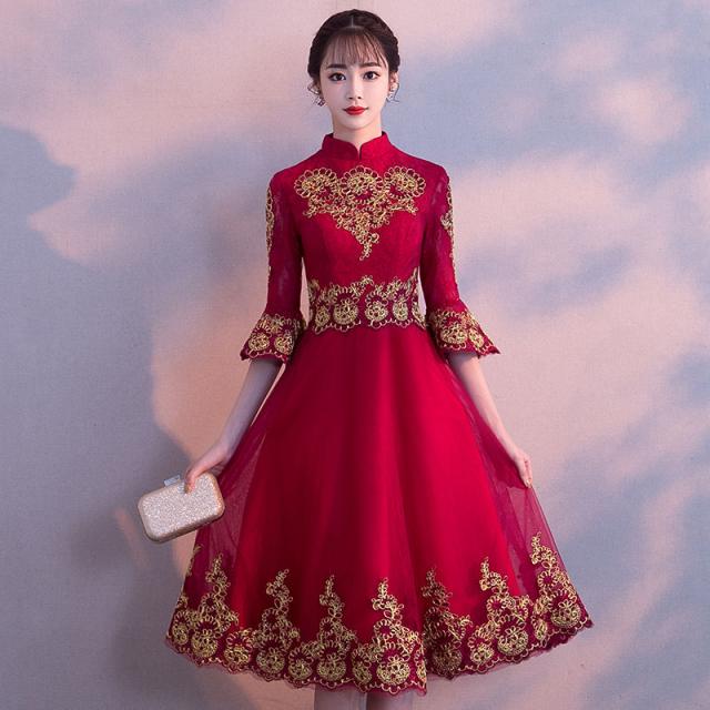 パーティードレス レース 刺繍 花嫁ドレス Aラインドレス 着痩せ 膝丈ワンピース 結婚式 発表会ドレス アンティーク風 演奏会 ドレスの通販はau Pay マーケット うらみ販売