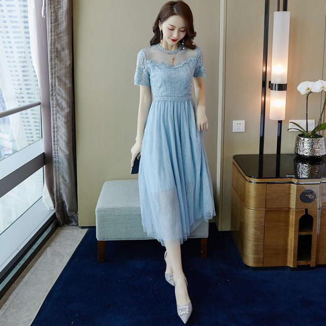 レディース ロングワンピース 夏 新作 上品 チュールワンピース 半袖 Aラインワンピース 結婚式 着痩せ ミディアム丈 通勤 ワンピース オの通販はau Pay マーケット うらみ販売