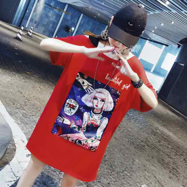 夏 ロングtシャツ 個性的 Tシャツワンピース 派手 シャツワンピース 体型カバー 大きい 半袖 ゆったり ルームウエア ワンピース シャツ の通販はau Pay マーケット うらみ販売