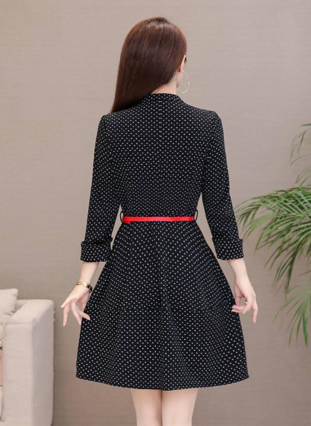 レディース ワンピース 長袖ワンピース Aライン ロングワンピース フォーマル 水玉柄 春秋 着痩せ パーティードレス 大きいサイズ 30 の通販はau Pay マーケット うらみ販売