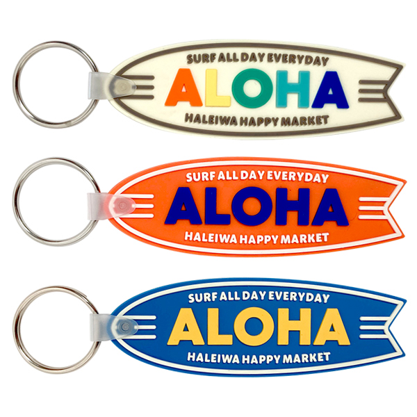ハワイアン雑貨 キーホルダー キーリング サーフボード ラバー  