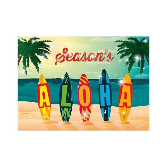 ハワイアン クリスマスカード （Holiday Aloha Surfboards ホリデイ