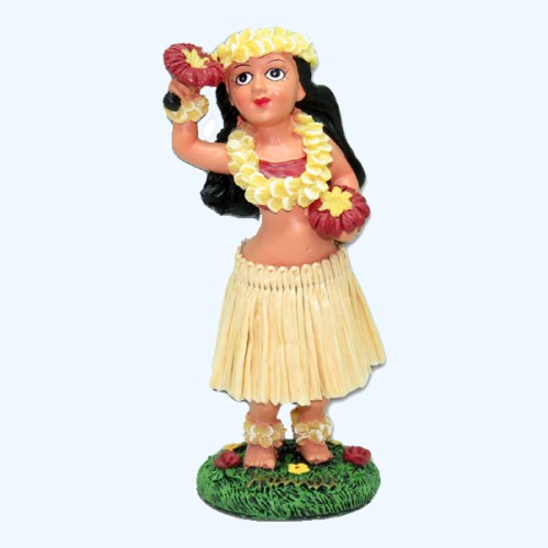 【フラドール】（Girl with Uliuli ウリウリガール）ハワイアン人形 フィギュア おもちゃ ダッシュボードフラドール フラガール hula  ハ｜au PAY マーケット