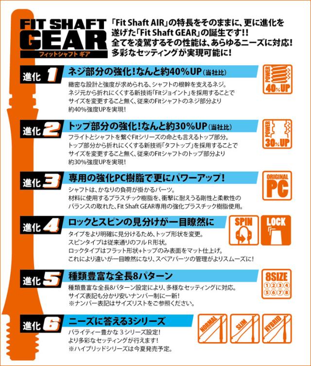 Fit Shaft Gear フィットシャフトギア ノーマルロック クリアオレンジ 3 楽天 ダーツ ランキング プレゼント レジャー スの通販はau Pay マーケット Darts Shop Thousand 01