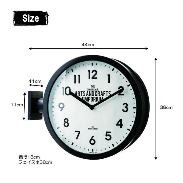 掛け時計 おしゃれ 両面時計 壁掛け時計 置き時計 ダブルフェイス ウォールクロック ブルックリン 男前 シンプル レトロ インテリアの通販はau Pay マーケット 生活雑貨willdo