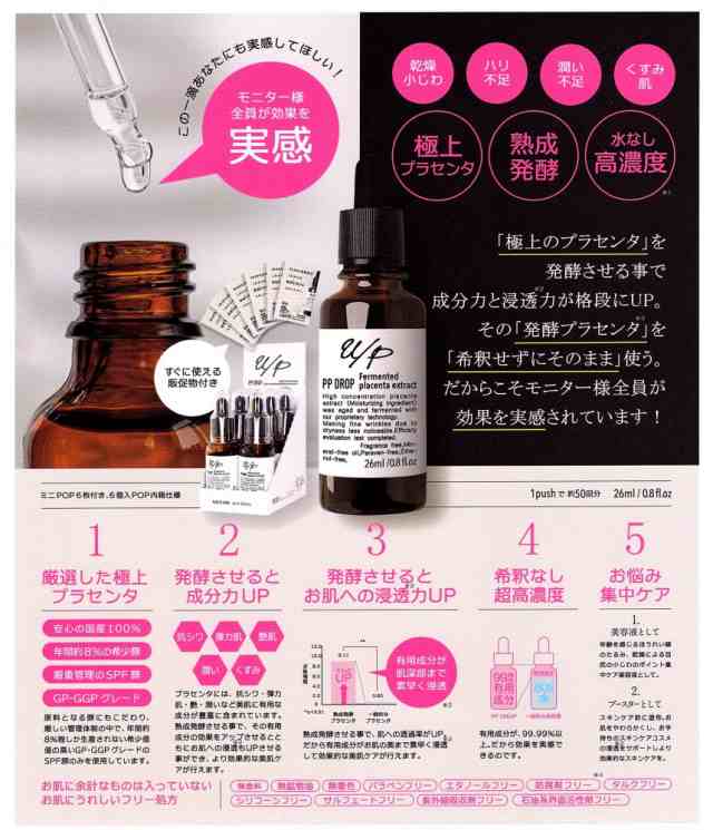 Pp Drop ピーピードロップ 26ml 発酵プラセンタ99 9 配合 高濃度 防腐剤フリー プラセンタ美容液 乾燥 小じわ ハリ不足 潤い くすみ肌の通販はau Pay マーケット Next Field Au