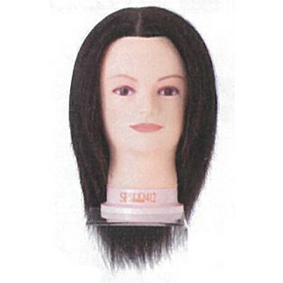 SPILO スピロ 412 モデルウィッグ オールウェーブ 用 カットウィッグ 人毛100％ 実技試験 基礎練習 美容用品 サロン専売品 カット 練習 練習用 ウィッグ