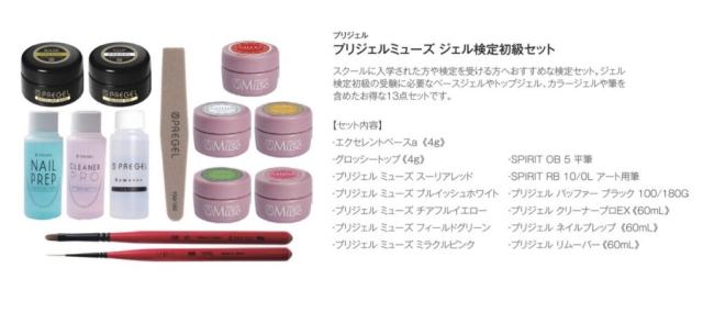 プリジェルセット、ジェルネイル試験用可 プリジェル カラーEX ジェル検定初級セットIII | Nail Labo