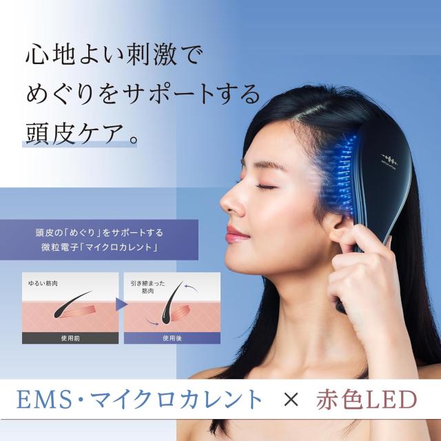 クッションブラシ WAVEWAVE EMS ブラシエアー (Brush Air マイクロカレント 赤色LED マイナスイオン)_2