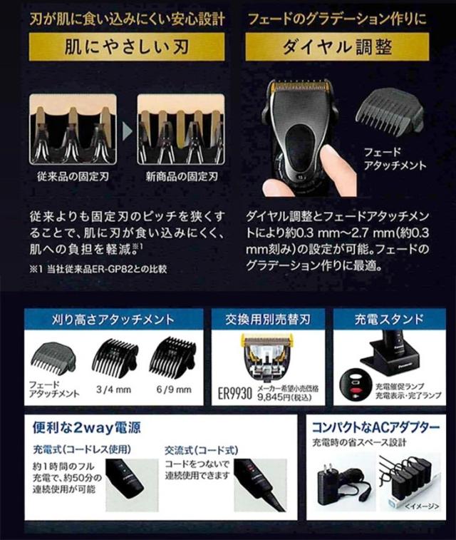 パナソニック バリカン ER-GP86-K Panasonic バリカン プロ