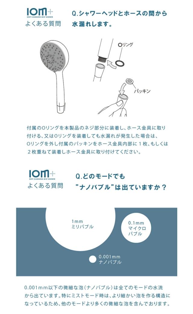 ディープクレンジングミストシャワー IO霧+ イオムプラス HANDY SHOWER 節水 ウルトラファインバブル_8