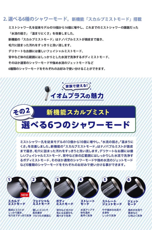 ディープクレンジングミストシャワー IO霧+ イオムプラス HANDY SHOWER 節水 ウルトラファインバブル_5